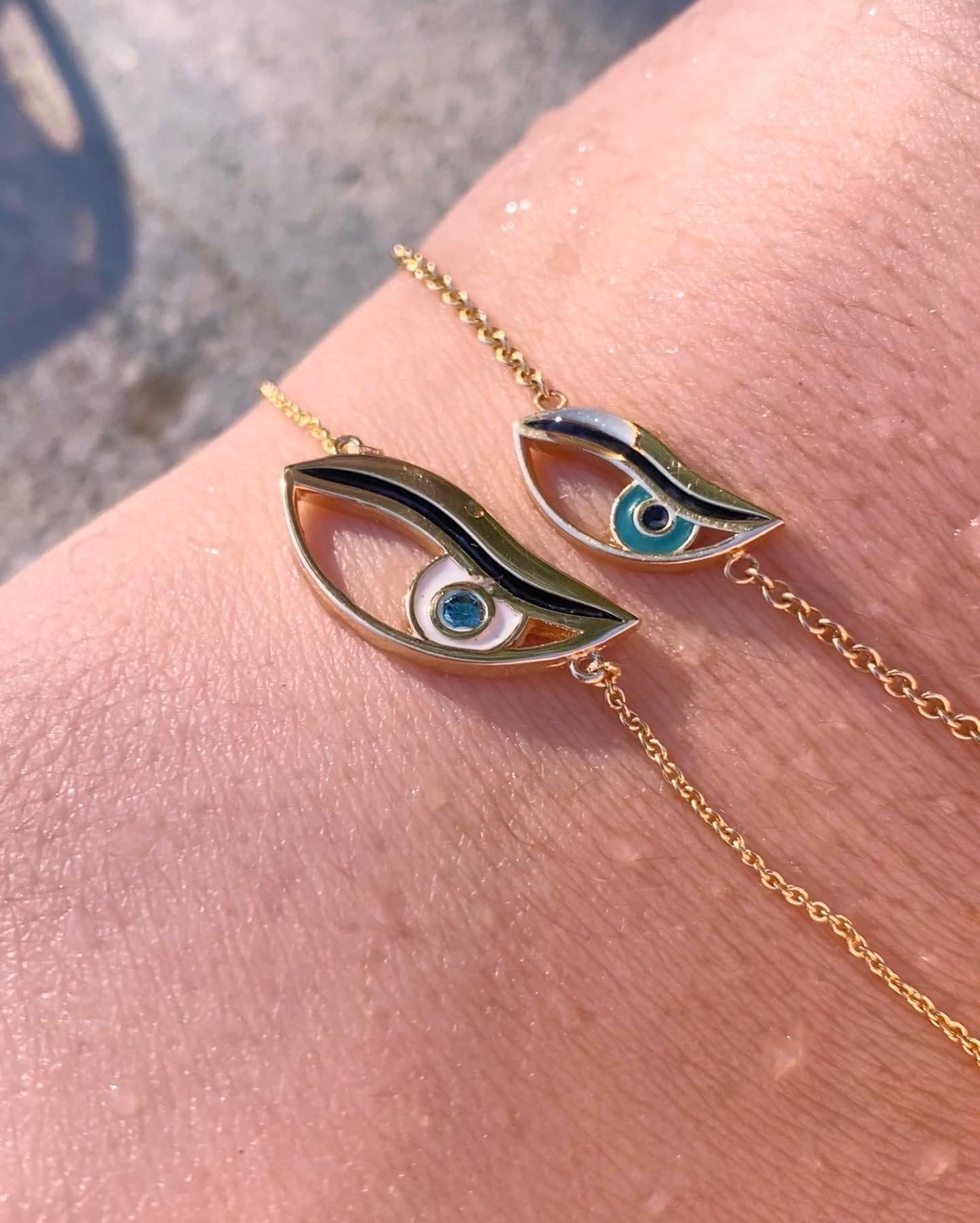 Evil Side Eye-Gold Evil Eye Bracelet